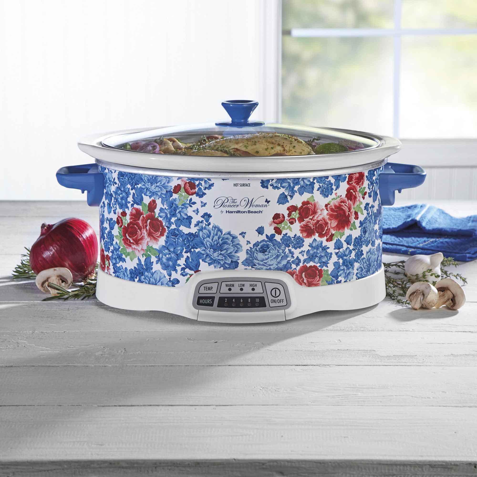 Pioneer Woman 6 Quart Portable Slow Cooker Fiona Floral